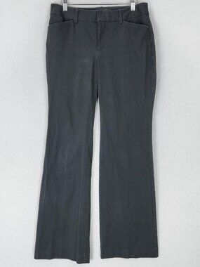 Eddie Bauer Pants Womens 8 Gray Curvy Fit Bootcut Mid Rise Flat Front Trousers